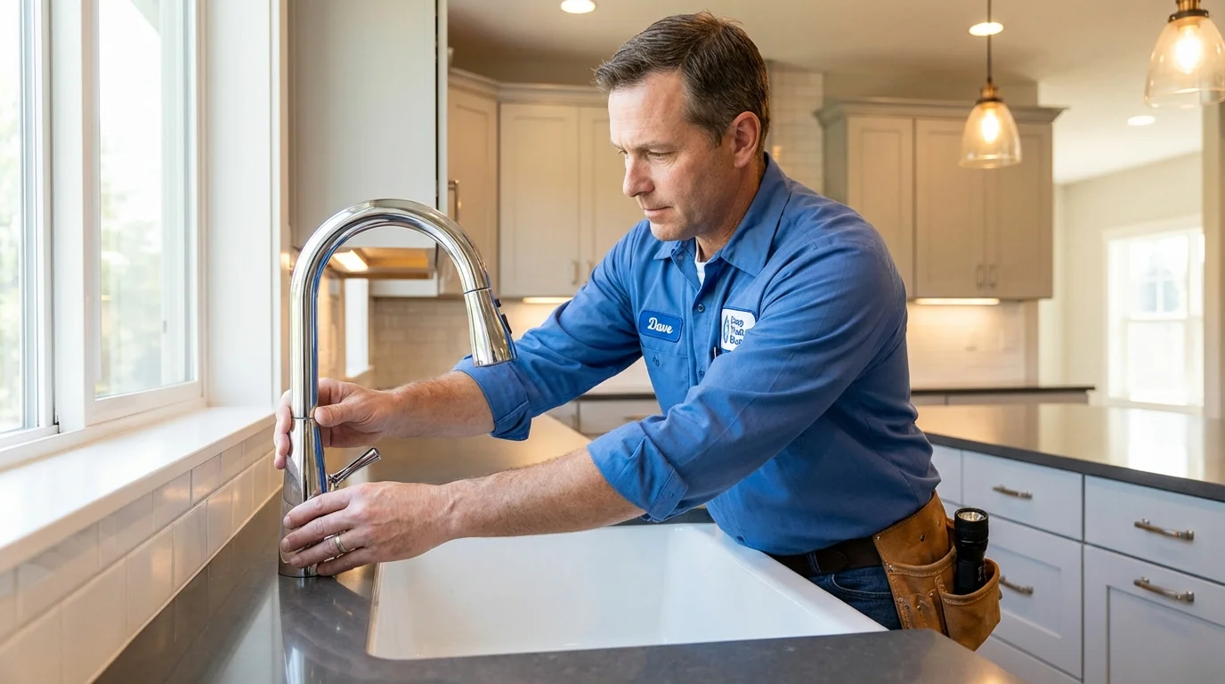 Kitchen faucet installation by Johns Plumbing LLC in Camdenton